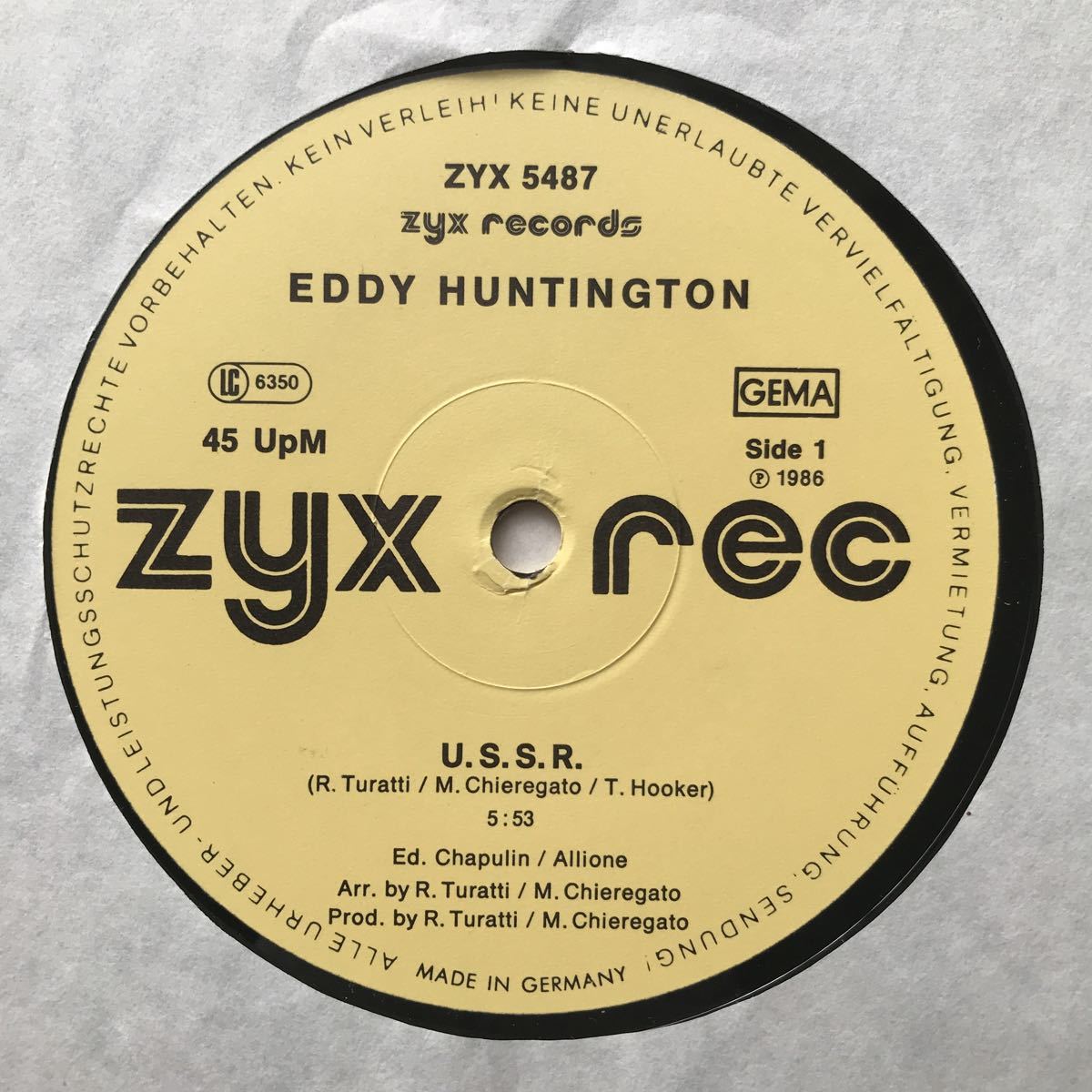 【r&b euro】Eddy Huntington / U.S.S.R［12inch］オリジナル盤《1-4 9595》_画像4