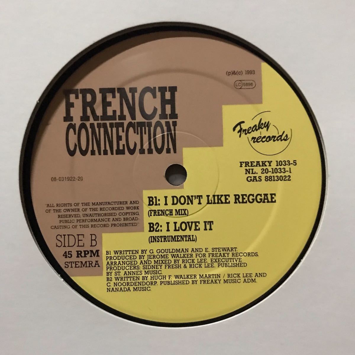 【r&b】French Connection / I Don't Like Reggae［12inch］オリジナル盤《3-1-13 9595》_画像4