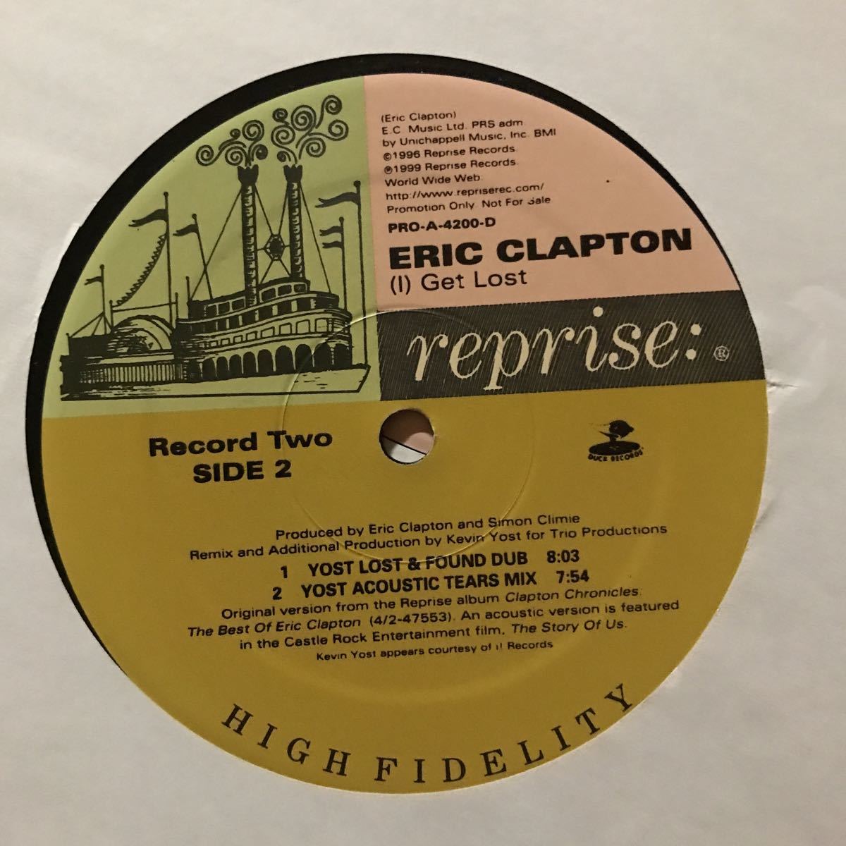 【house】Eric Clapton / Get Lost［12inch2枚組］オリジナル盤《O-37 9595》_画像4