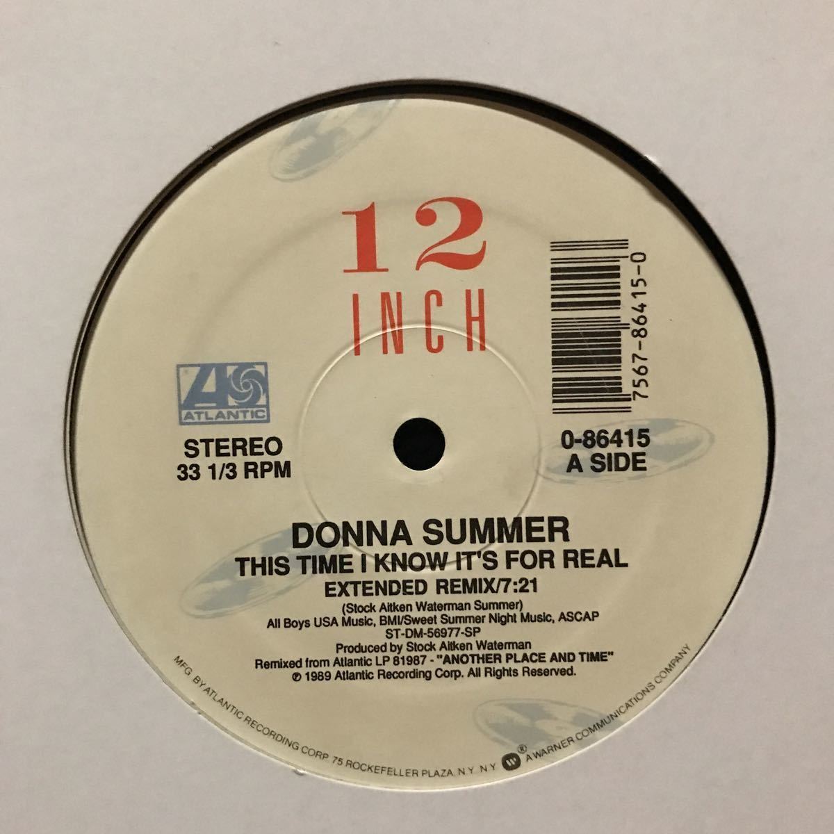 【r&b】Donna Summer / This Time I Know It's For Real［12inch］オリジナル盤《R40 9595》_画像4
