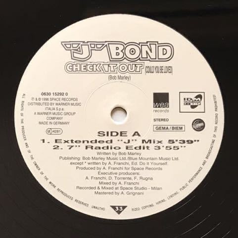 【reggae-pop】J Bond / Check It Out (Could You Be Loved)［12inch］オリジナル盤《4-1-71 9595》_画像3