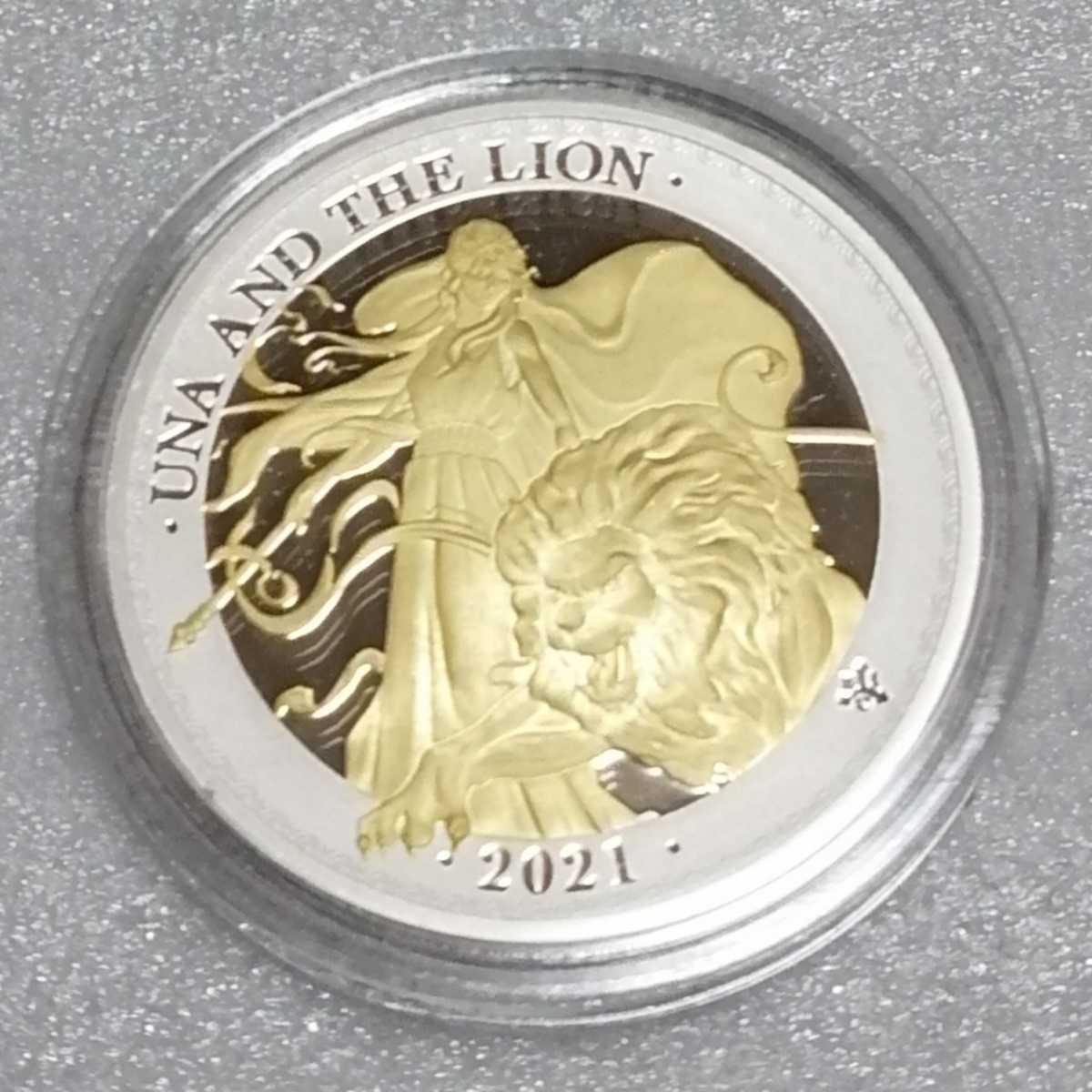 セントヘレナ 2021 ウナとライオン 銀貨 プルーフ 金メッキ アイテム2