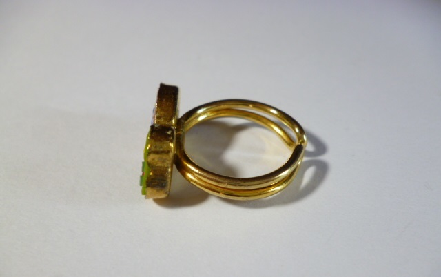 β ITALY マイクロモザイク 指輪 刻印あり β リング ローマン モザイク ベネチアン ガラスの画像2