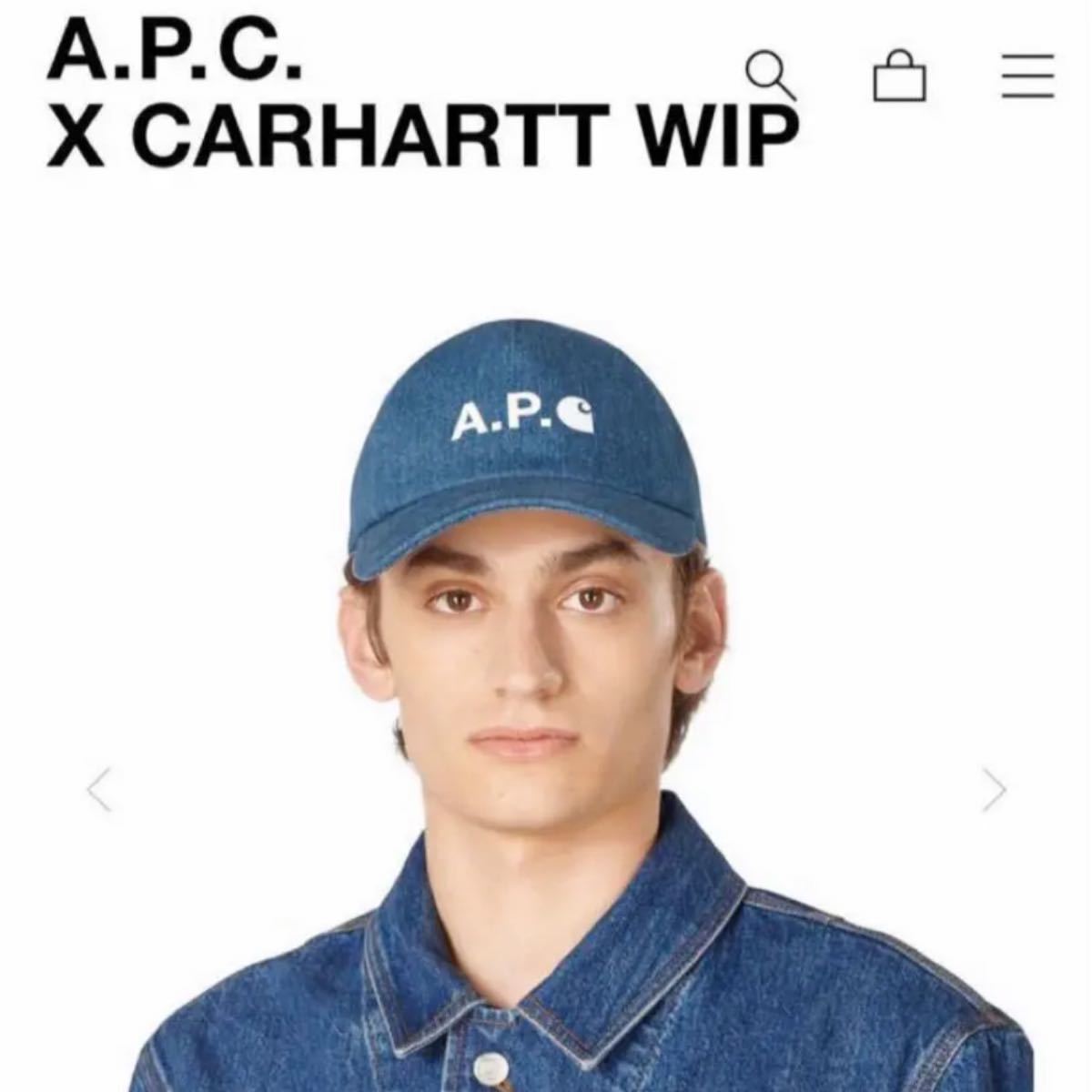 新品 APC カーハート キャップ CARHARTT WIP コラボ デニム 帽子 メンズ