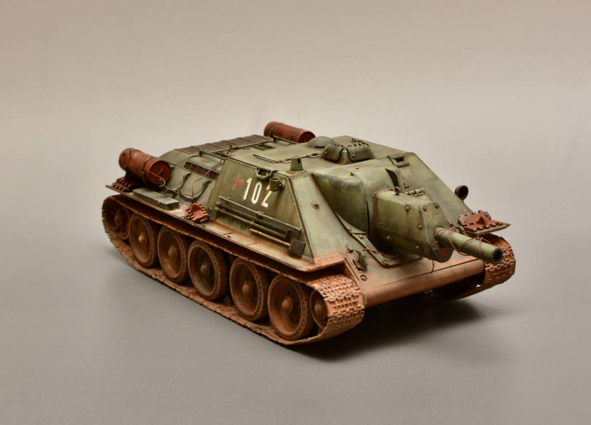 ［処分］【塗装済み完成品】ソビエト襲撃砲戦車 SU-122 1/35 / 油彩具しっとり仕上げ_画像6