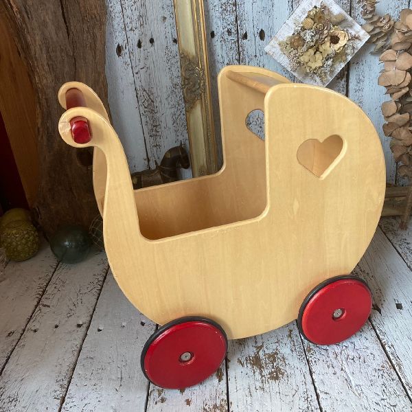 } Northern Europe Denmark *mooverm- bar * wooden handcart *. doll playing toy .. car stroller .....* baby-walker assistance * wooden toy toy 