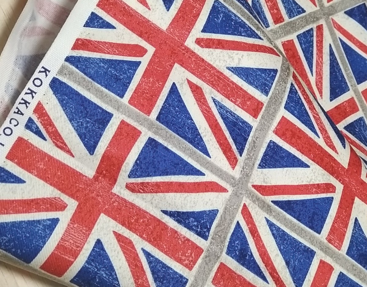 50cm~】青赤系 ユニオンジャック ツイルプリント 英国 ロンドン 50cm~】青赤系 ユニオンジャック ツイルプリント 英国 ロンドン