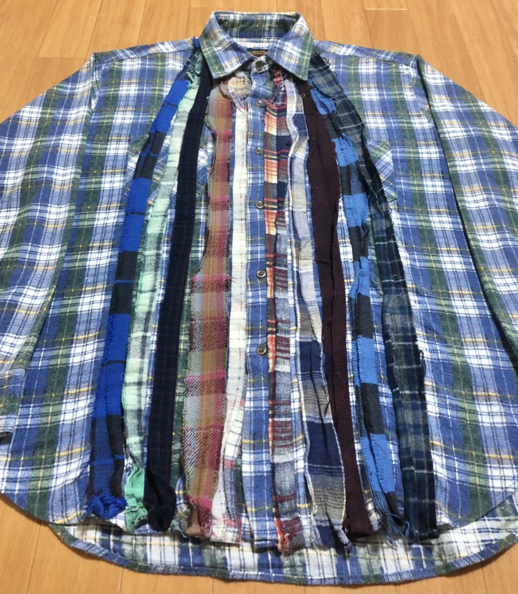 Rebuild by Needles Flannel Shirt повторный сооружение рубашка с длинным рукавом фланель рубашка oneoff Needles лента переключатель переделка 1 пункт предмет Nepenthes NEPENTHES