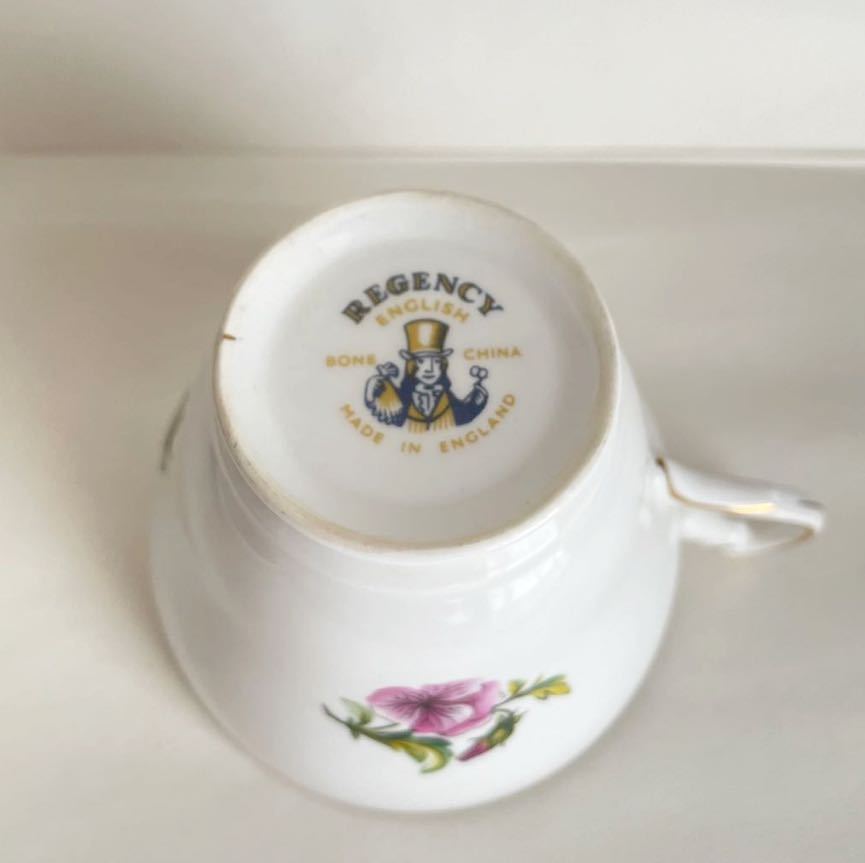 リージェンシー 英国製 花柄 カップ&ソーサー イギリス REGENCY パンジー ビオラ