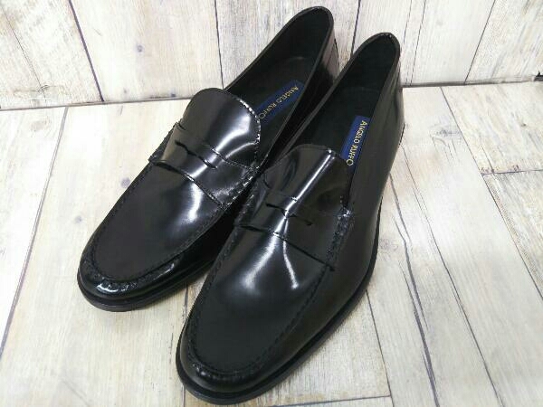 ANGELO RUFFO 500-20223 アンジェロルッフォ HEEL LOAFER ヒール ローファー ブラック メンズ サイズ43 約27.5cm 店舗受取可