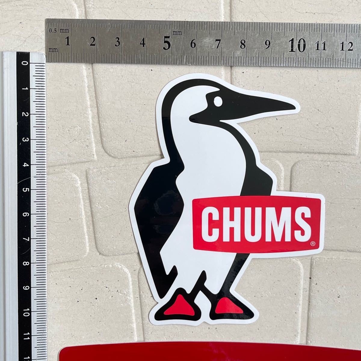 Paypayフリマ チャムス Chums ステッカー 赤 赤 ロゴ 2枚セット Chums ブービーバード