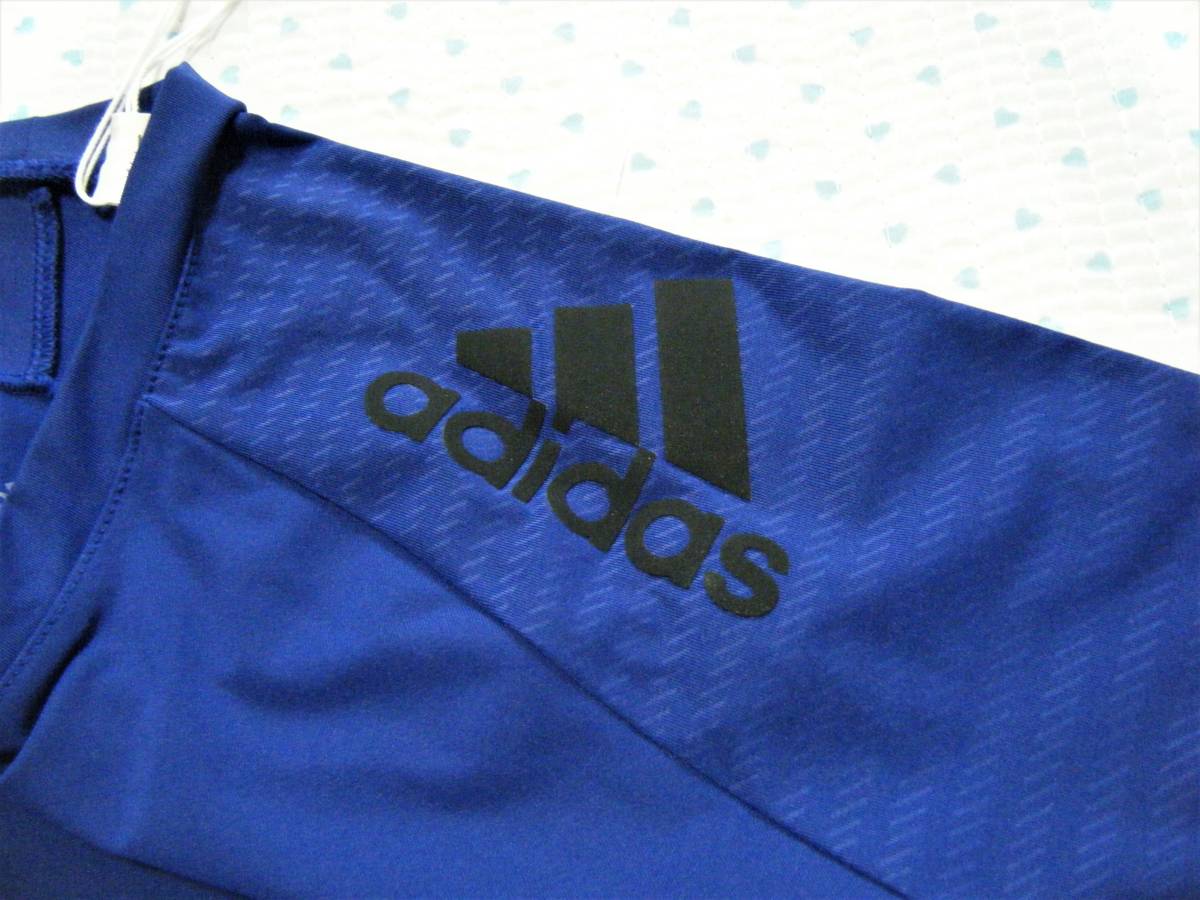 アディダス　adidas　ALPHASKIN ATHLETE　トレーニング用高機能高性能フィットシャツ　青系　サイズ S　加圧/吸汗速乾/ストレッチ/冷却機能