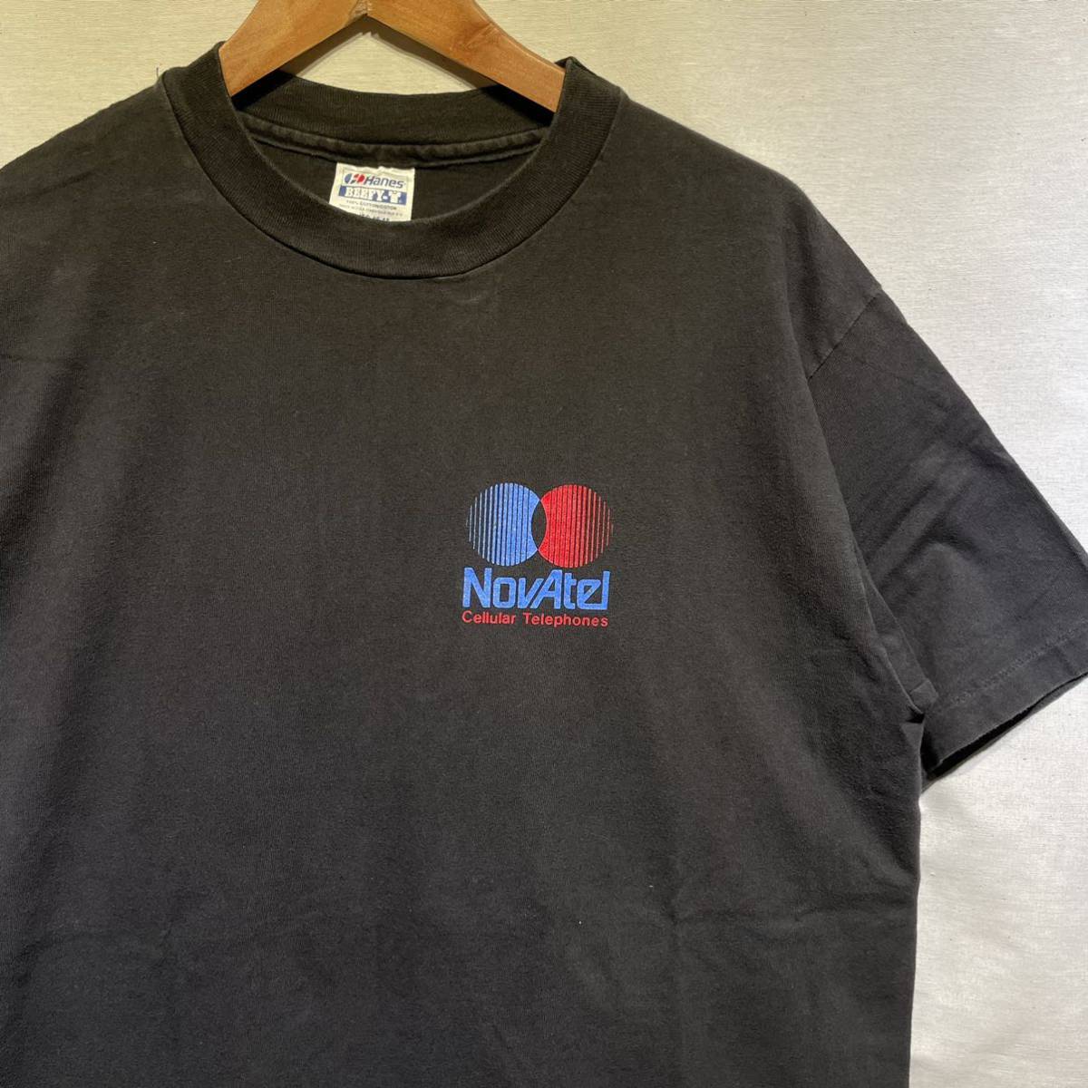 【希少】90s NovAtel 企業 Tシャツ USA製 XL HANES 携帯 ビンテージ / アート ムービー バンド apple google  intell haagen dazs ibm 80s