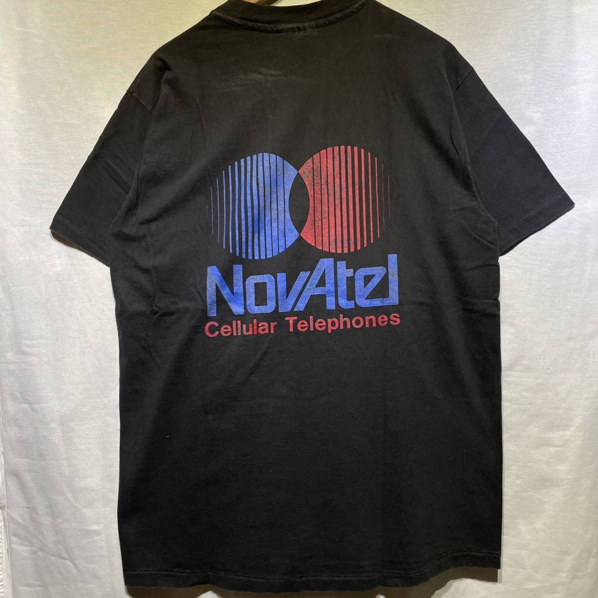 【希少】90s NovAtel 企業 Tシャツ USA製 XL HANES 携帯 ビンテージ / アート ムービー バンド apple google  intell haagen dazs ibm 80s