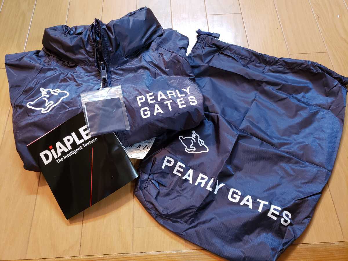 激レア 未使用 PEARL YGATES ウィンドブレーカー パーリーゲイツ ネイビー 紺 サイズ2 完売品 正規店購入 ウインドブレーカー 裏地メッシュ