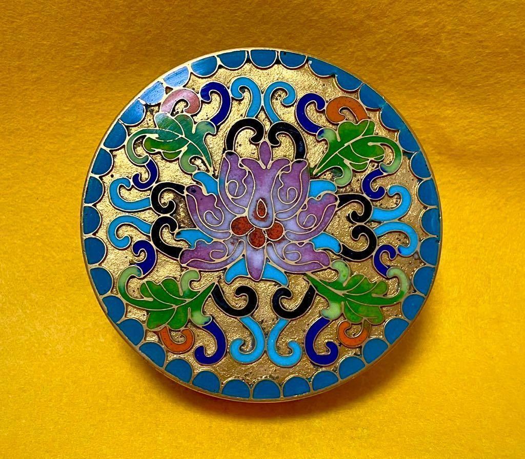 中国 景泰藍》豪華絢爛 「景泰藍」(七宝焼) 金彩装飾(唐蓮花紋 中国 景泰藍》豪華絢爛 「景泰藍」(七宝焼) 金彩装飾(唐蓮花紋