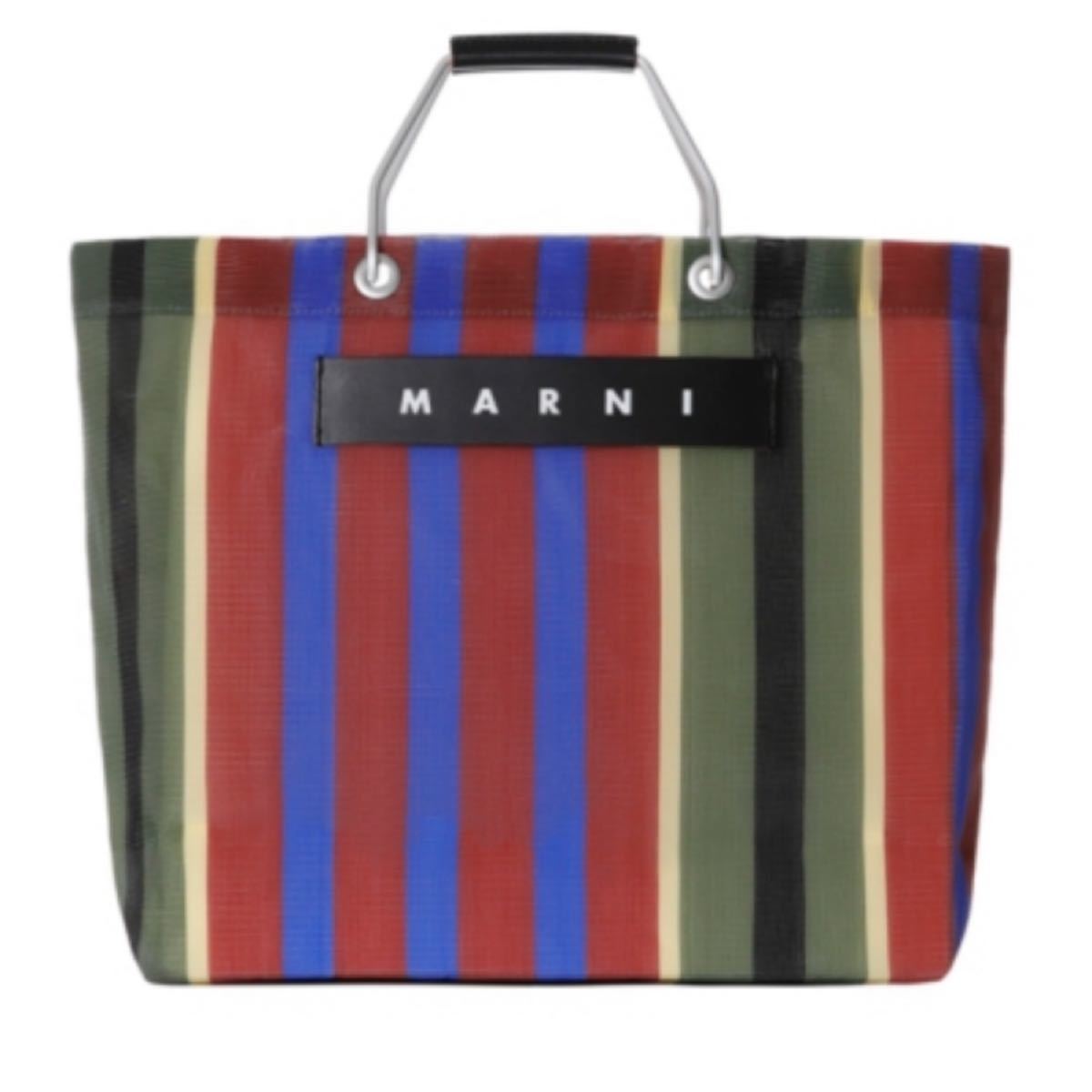 MARNI マルニマーケット フラワーカフェ ストライプバッグ マルチ