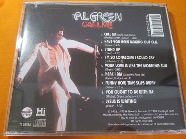 ♪♪♪ アル・グリーン Al Green 『 Call Me 』輸入盤 ♪♪♪_画像2
