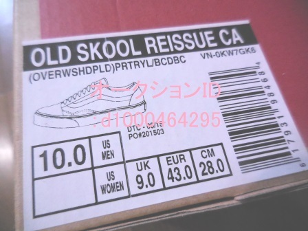 ★ 必見 ★ 希少 ★ 珍 ★ VANS OLD SKOOL REISSUE CA Washed PLD 28cm California Old Skool Reissue CA Over Washed Plaid_画像3