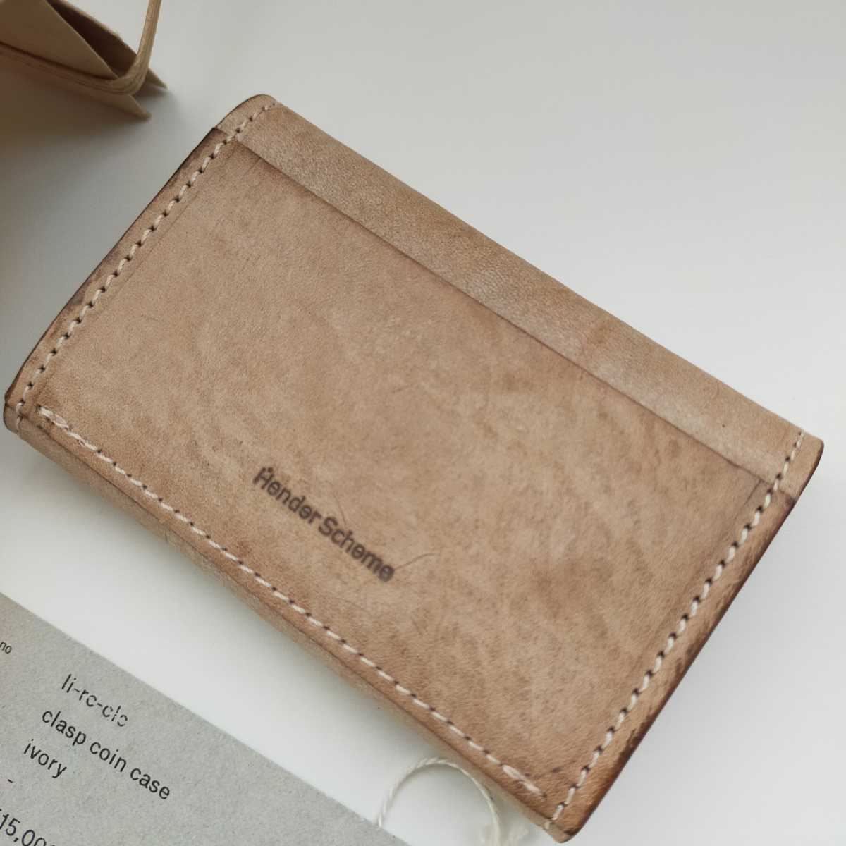 未使用 Hender Scheme エンダースキーマ clasp coin case クラスプコインケース 定価16,500円 付属品有り li-rc-clc ivory：アイボリー_画像4