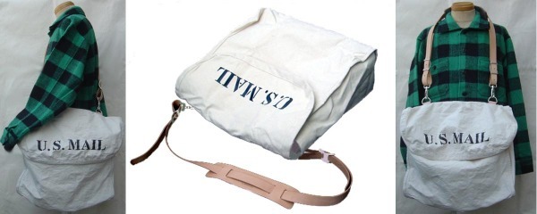 ▽フラップ付キャンバス地メールバッグ新品U.S.MAIL SATCHEL