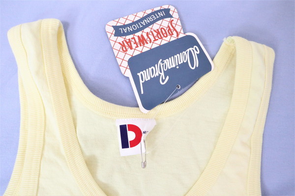 *90%OFF new goods Denime DENIME made in Japan tank top Logo print cotton regular price 5,280 jpy ( tax included ) size 11(XS~S) yellow LCT673