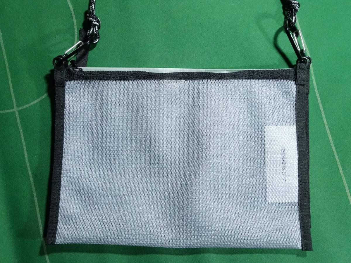 ^AND WANDER Sale Cross & mesh ..sakoshutwin pouch set white / light gray beautiful goods!!!^