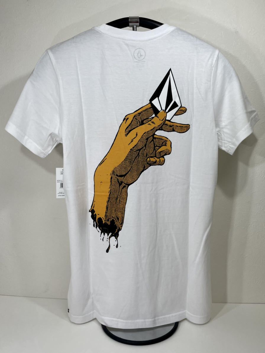 VOLCOM Volcom AF332112WHT мужской L размер короткий рукав футболка принт чай PrintTee белый цвет Logo было использовано voru com новый товар быстрое решение бесплатная доставка 