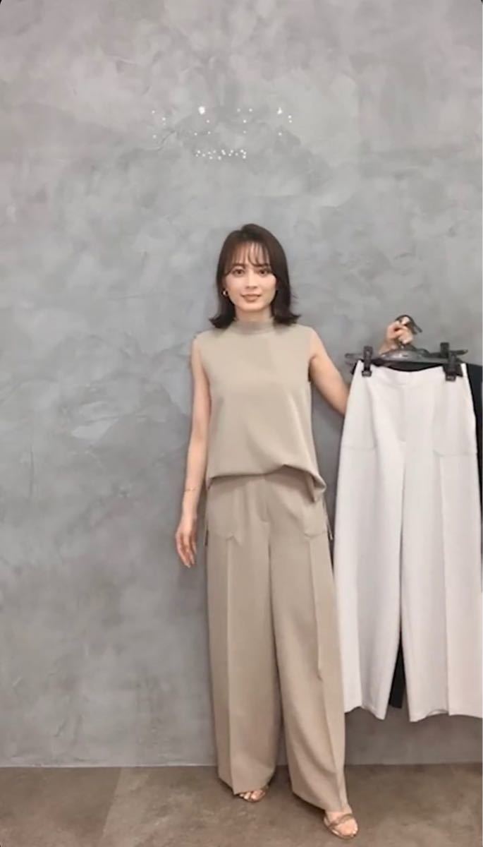 新品未使用】 anuans ハイネックブラウスセットアップ (GREY