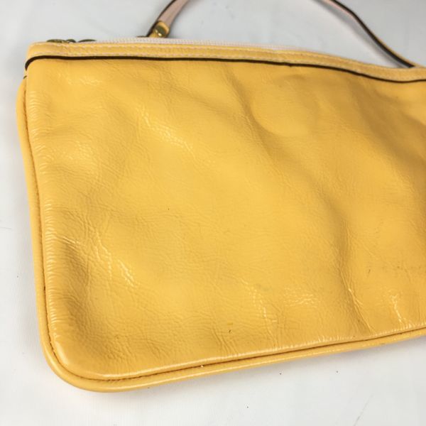 COACH/ Coach leather pouch / handbag tea / Brown Logo . tube NO.B20-26