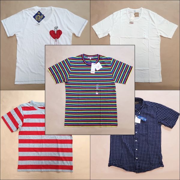 26●b145【Lサイズ】未使用 ユニクロ UT など 半袖 Tシャツ BD シャツ JW Anderson キース・ヘリング メンズ 5枚 まとめ売り_画像1