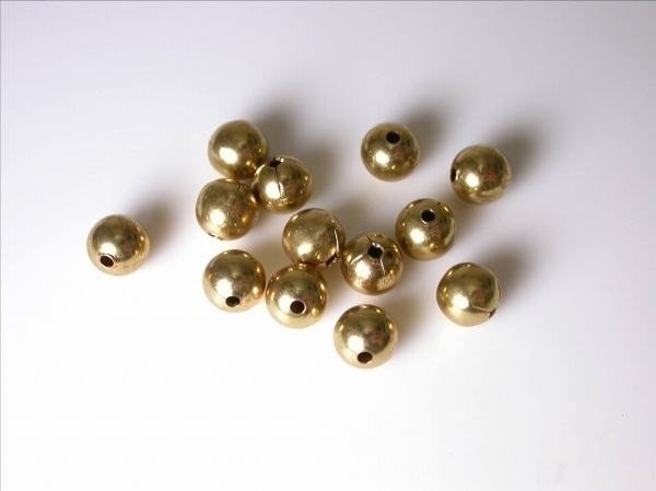 * Vintage brass beads... circle sphere 10 sphere!*meta ruby z button . tonbodama 