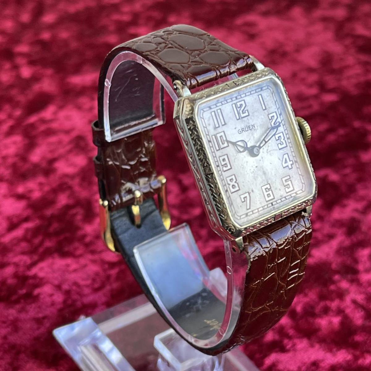 SALE／72%OFF】 アンティーク グルーエン 1920年代 カムデンネーム メンズ腕時計