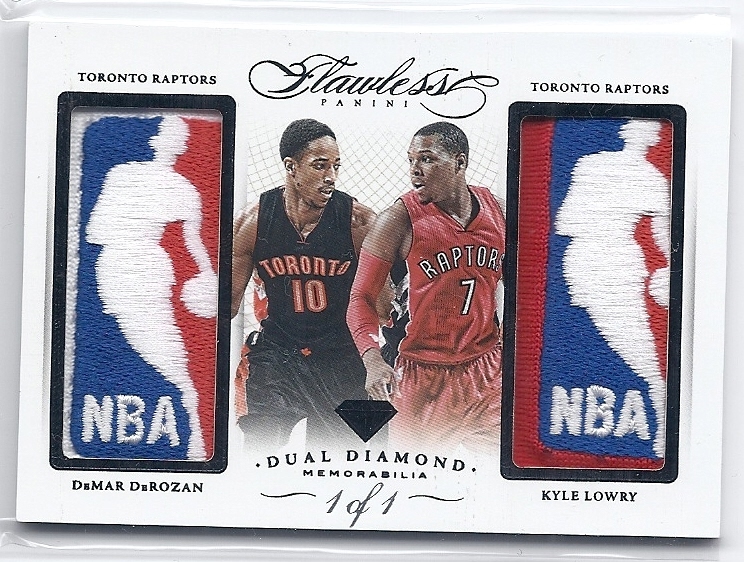 その他 2014-15 Panini Flawless DeMar DeRozan/Kyle Lowry Dual Logoman Patch /1