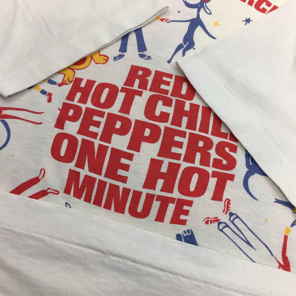 [RED HOT CHILI PEPPERS]90s Vintage футболка XL красный hot Chile перец z б/у одежда re Chile блокировка частота SONIC YOUTH HOLE BJORK