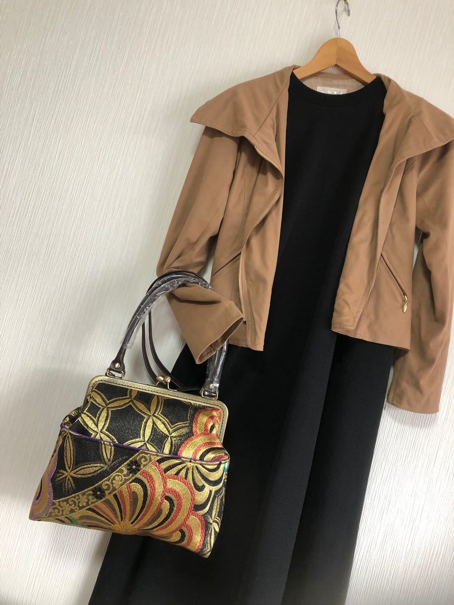 アンズルーム☆和月☆2WAY がま口バッグ☆正絹帯☆ハンドバッグ アンズルーム☆和月☆2WAY がま口バッグ☆正絹帯☆ハンドバッグ