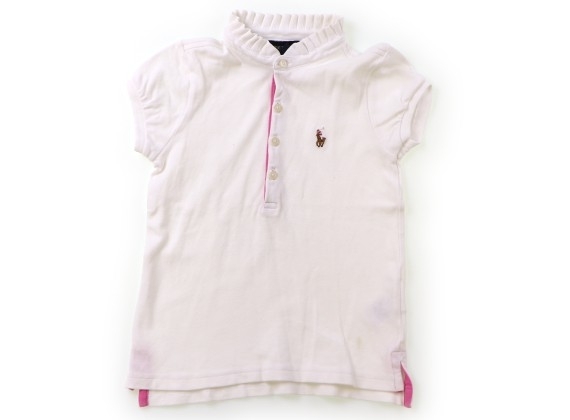 ラルフローレン Ralph Lauren ポロシャツ 110 女の子 高い素材 キッズ 782922 【驚きの値段】 ベビー服 白ピンク 子供服