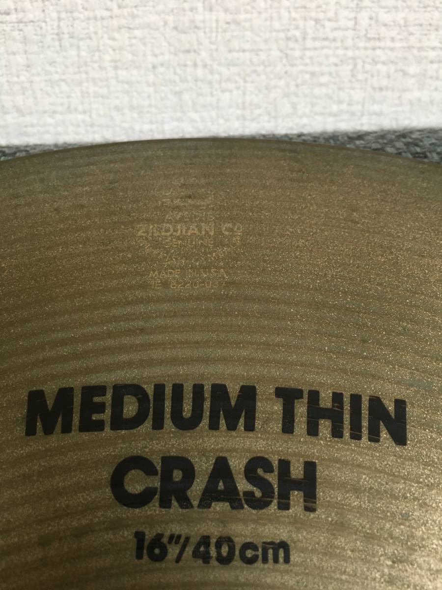【1995年製】A Zildjian Medium Thin Crash 16インチ 1110g ジルジャン_画像3