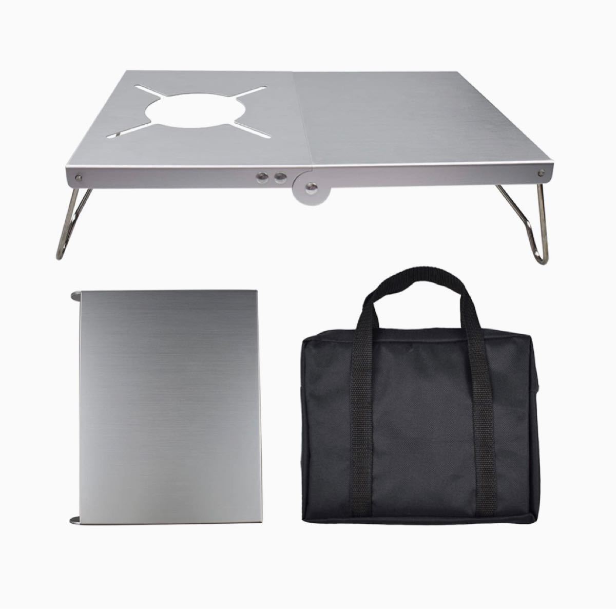 遮熱テーブル 遮熱板 シングルバーナー用テーブル 超軽量 アルミ製　 ソロキャンプ 組み立て