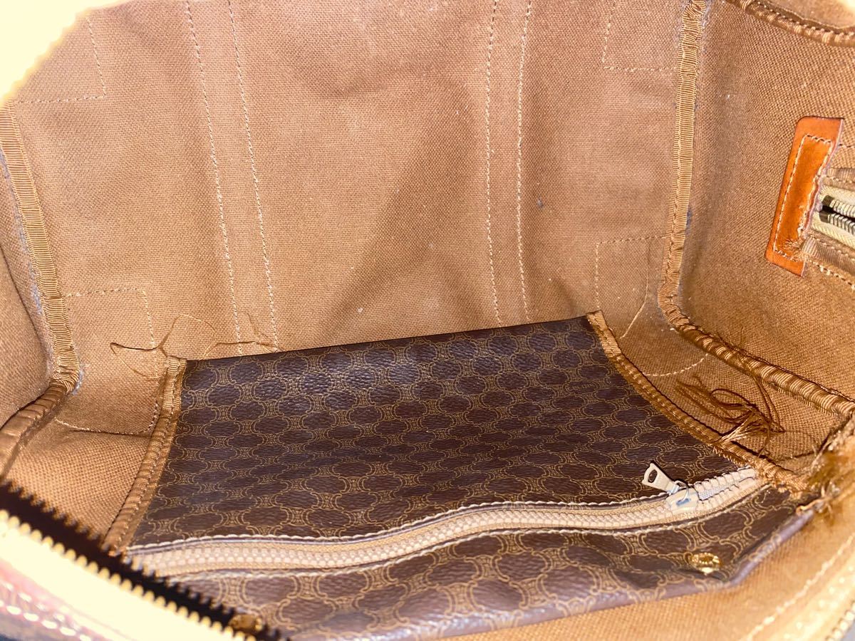 CELINE セリーヌ マカダム ミニボストン ブラウン PVC オールド CELINE セリーヌ マカダム ミニボストン ブラウン PVC オールド