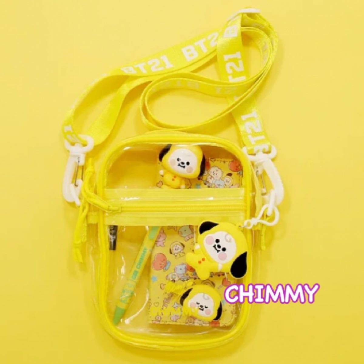 BTS BT21 公式グッズ PVCバッグ ショルダーバッグ CHIMMY チミー JIMIN ジミン チミ