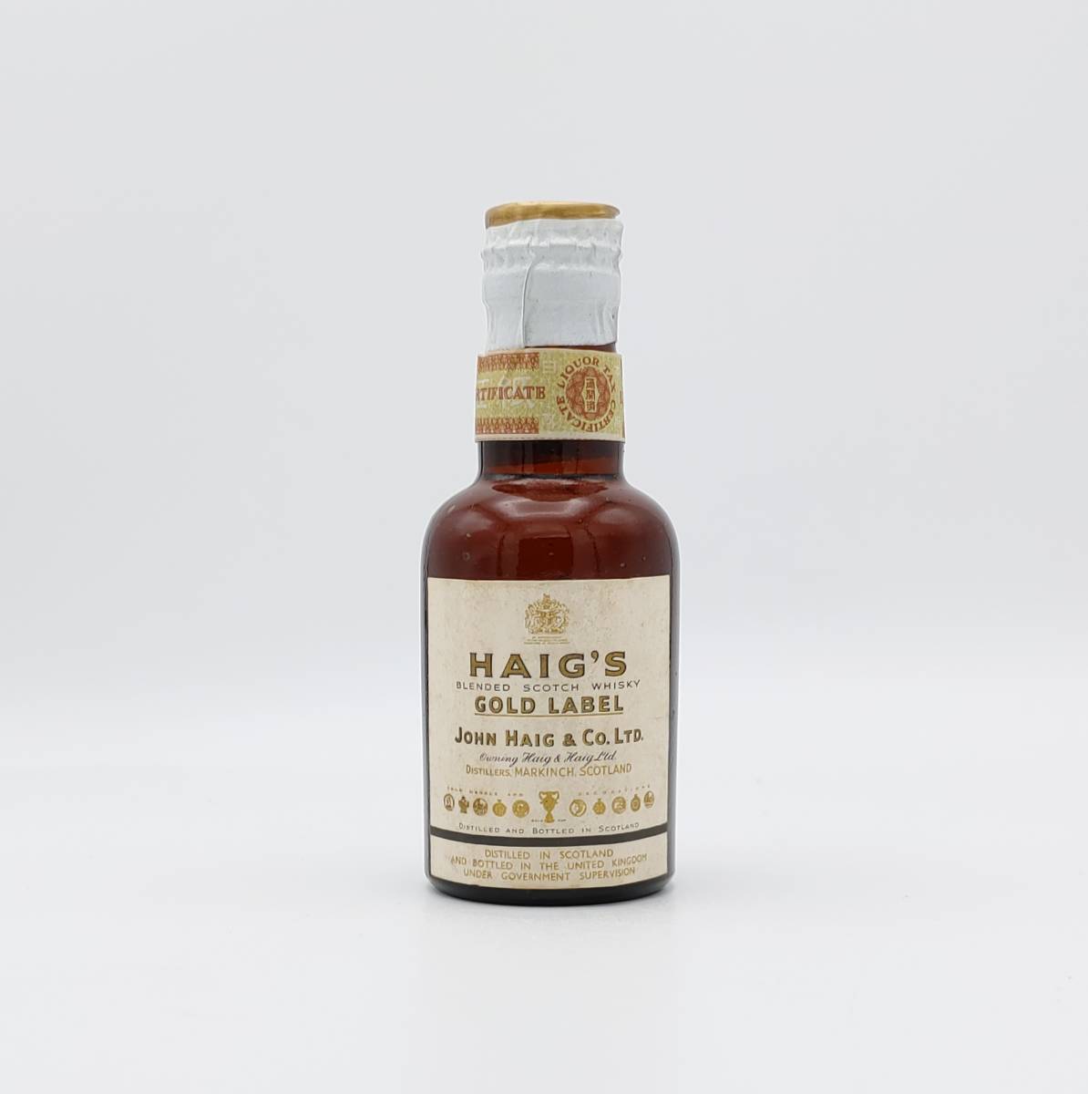 【全国送料無料】HAIG'S GOLD LABEL TIN CAP　約43度　約48ml【ヘイグ ゴールドラベル スコッチ ウイスキー ティンキャップ】