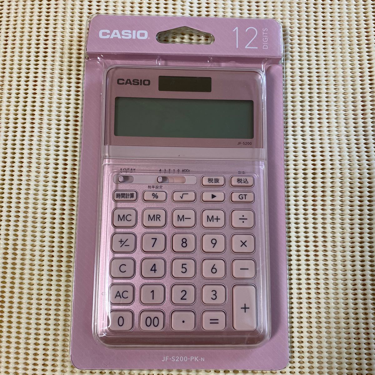 電卓　カシオ JF-S200-PK-N ピンク色