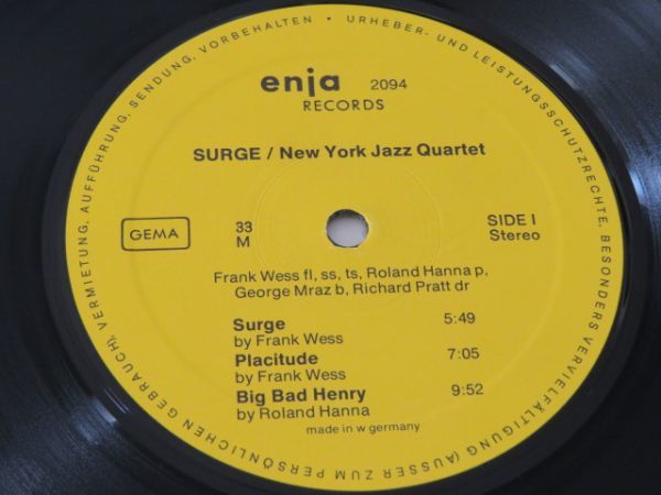 ドイツ★Surge / ニューヨーク・ジャズ・カルテット（New York Jazz Quartet ）_画像3