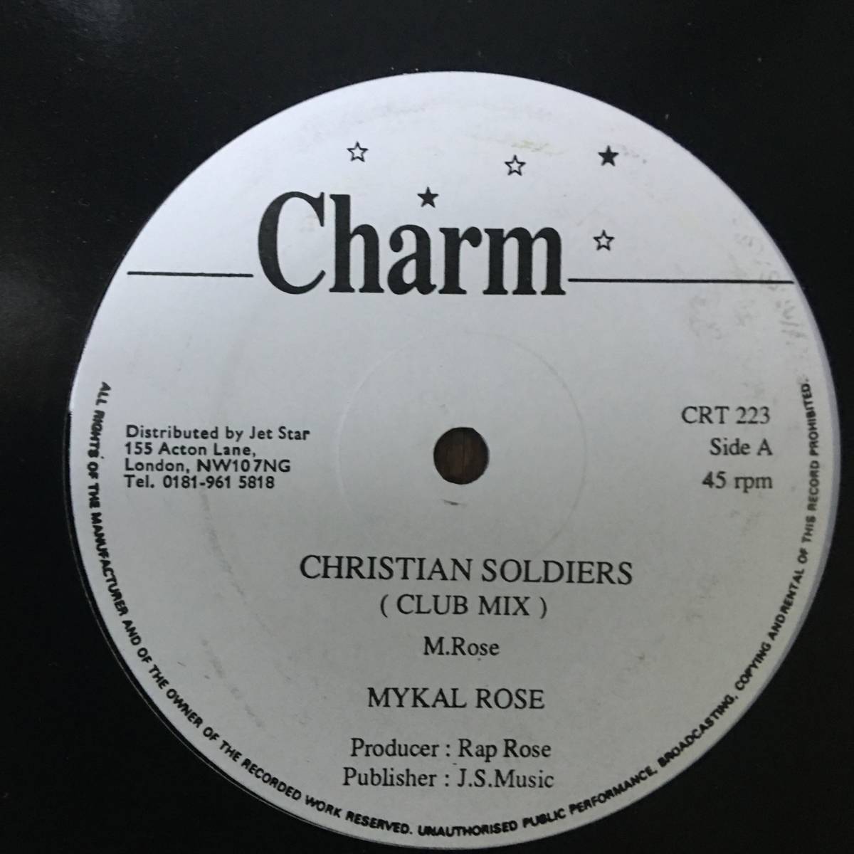★送料込み！美盤【Mykal Rose* (Michael Rose) - Christian Soldiers】12inch！Charm CRT 223 UK！ROPE IN riddim！2Mix！Rasta！Roots！