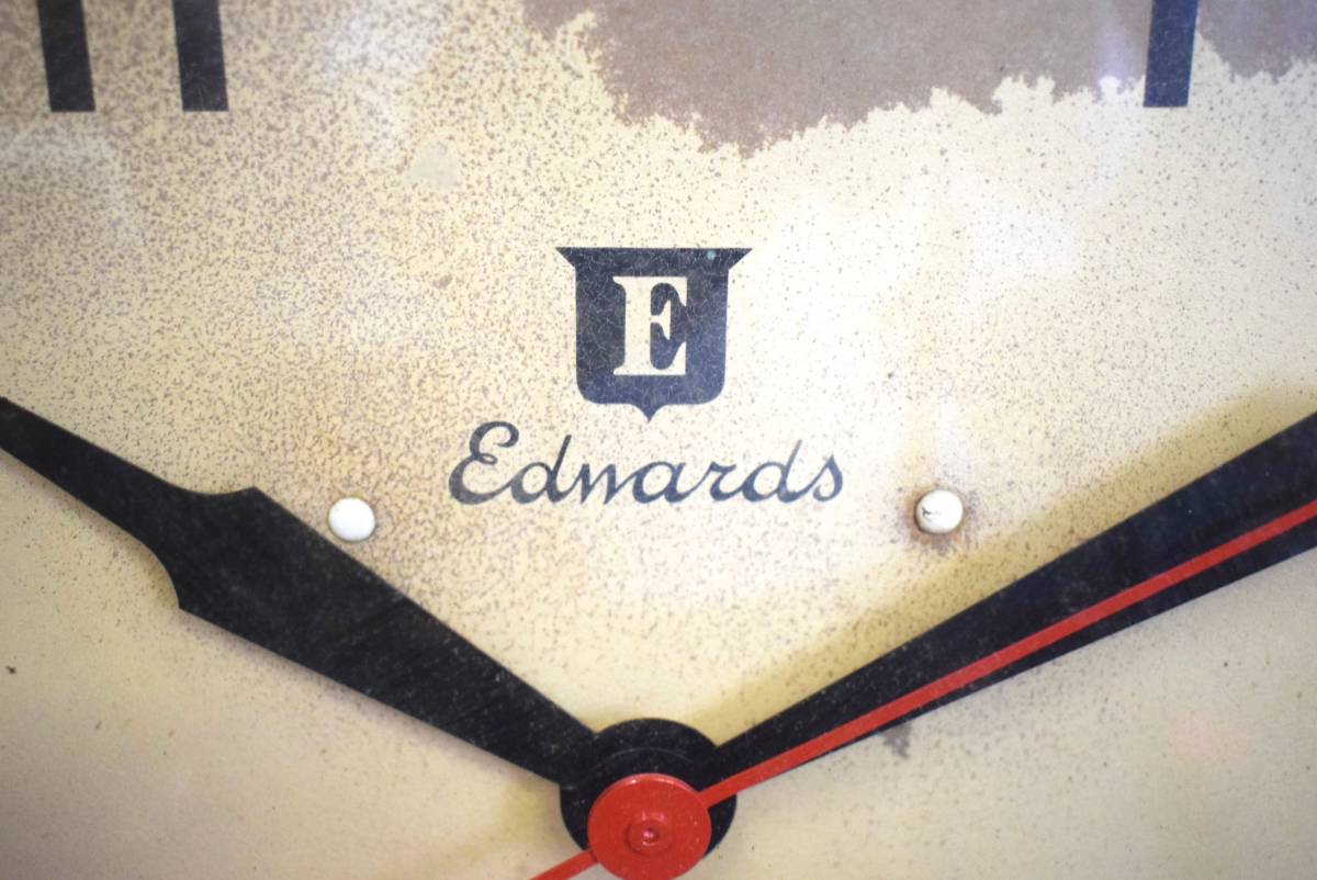 ビンテージ 60's Edwards社製 スクールクロック 壁掛け時計 時計 インダストリアル アンティーク インテリア_画像4