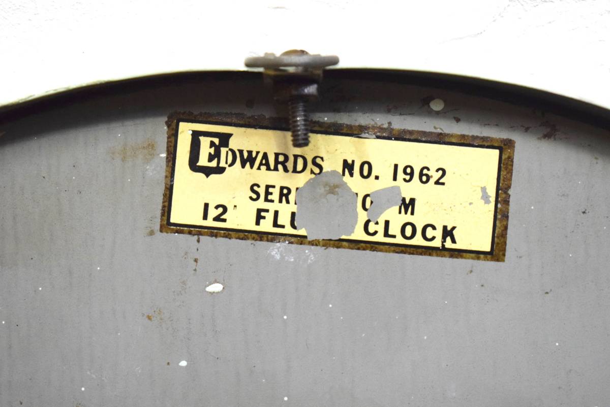 ビンテージ 60's Edwards社製 スクールクロック 壁掛け時計 時計 インダストリアル アンティーク インテリア_画像9