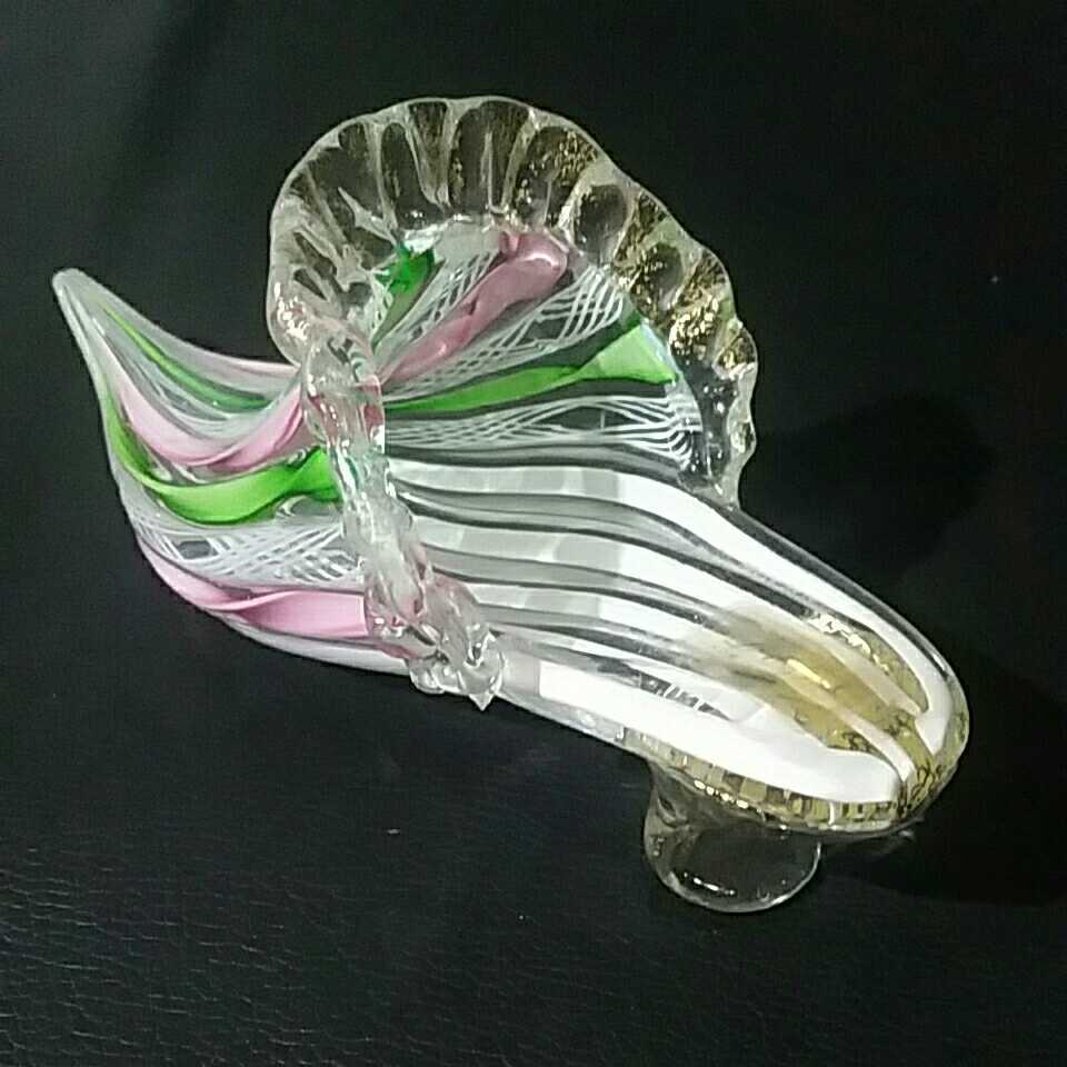 などある】 ヤフオク! - 作家物 ムラノ 金彩 リボン ハイヒー... ズ