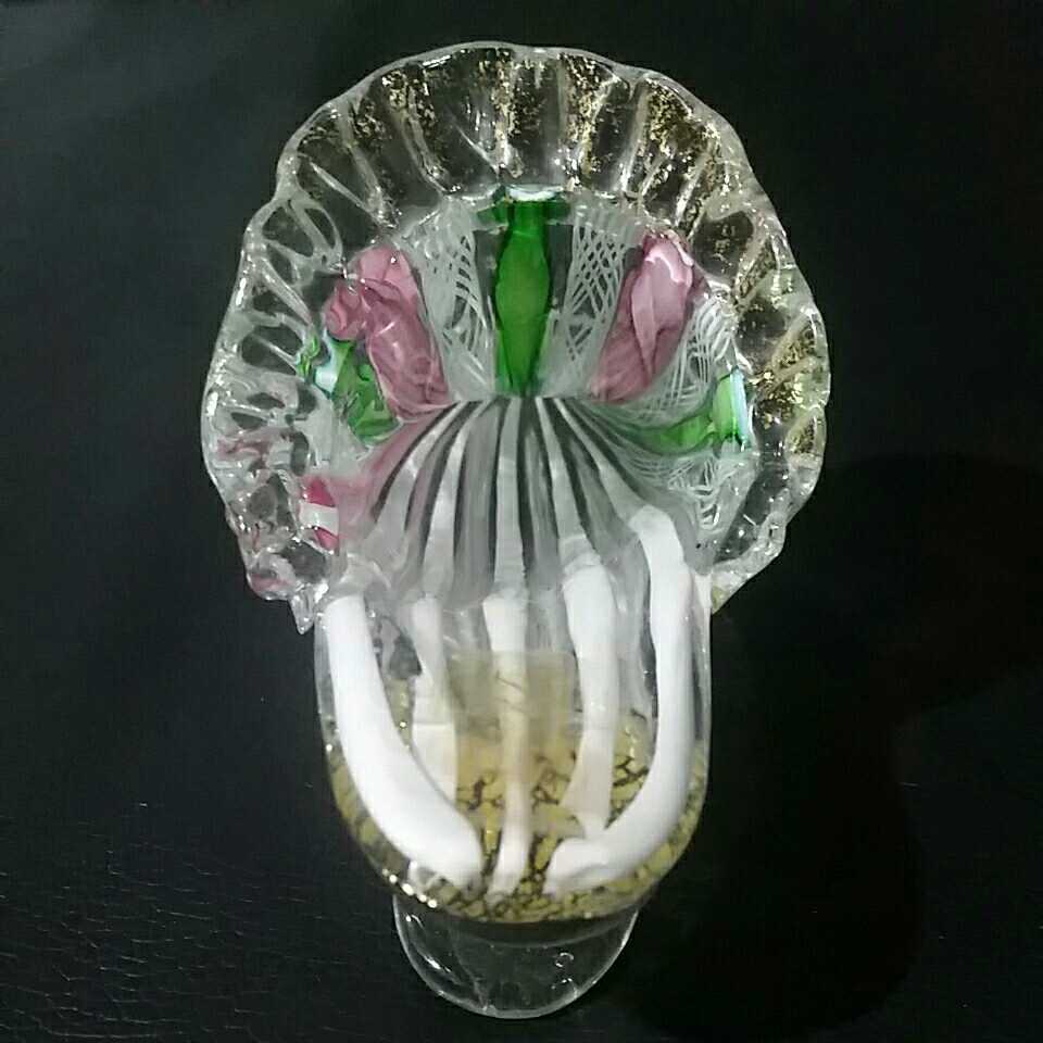 MURANO】ITALY☆ムラノ レース リボン ハイヒール パンプス オブジェ