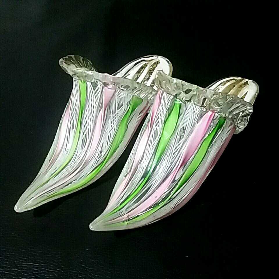 MURANO】ITALY☆ムラノ レース リボン ハイヒール パンプス オブジェ